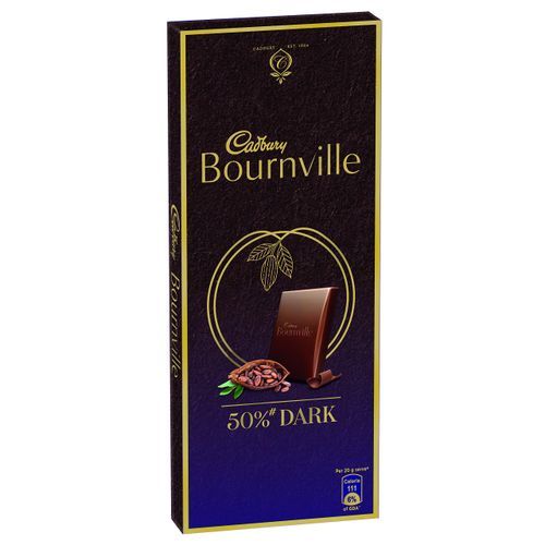 CADBURY BOURNVILLE 50PC DARK CHOCOLATE 80GM