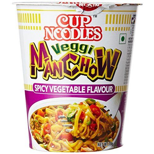 CUP NOODLES VEGGI MANCHOW SPICY VEGITABLE 70GM