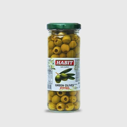 GREEN OLIVE PITTED 450G