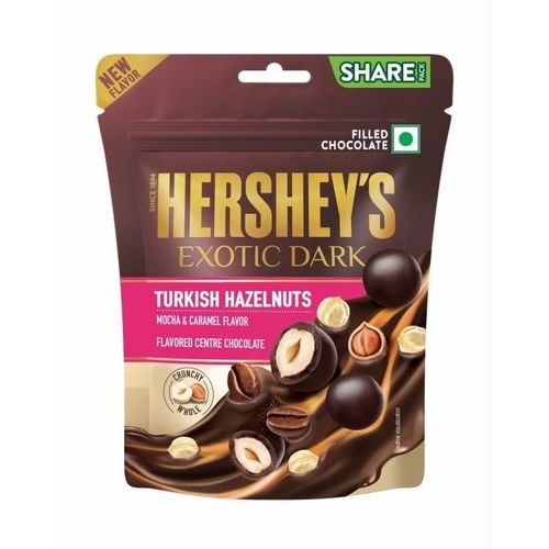 HERSHEYS EXOTIC DARK TURKISH HAZELNUTS MOCHA AND CARAMEL FLAVOUS