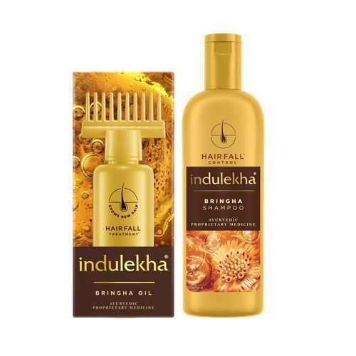 INDULEKHA BRINGHA HAIR OIL WITH BRINGHA SHAMPOO 50ML