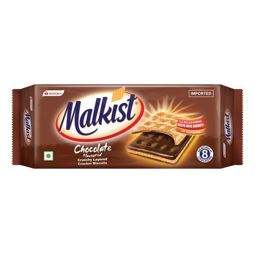 MALKIST CHOCOLATE CRUNCHY LAYERED CRACKER BISCUIT 144GM