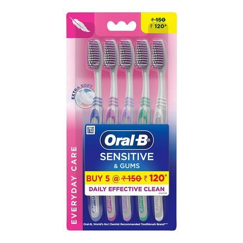 ORAL B SENSITIVE TOOTHBRUSHES 5N