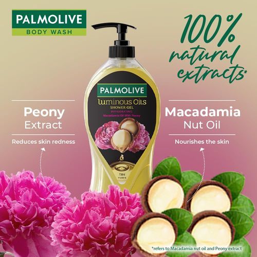 PALMOLIVE LUMINIOUS OILS SHOWER GEL INVIGORATING MACADAMIA OIL WITH PEONY 250ML