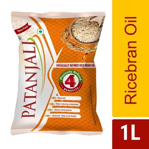 PATANJALI OIL RICE BRAN POUCH 1 LTR