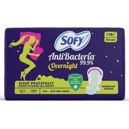 SOFY ANTI BACTERIA BODYFIT OVERNIGHT XXL 5 PADS